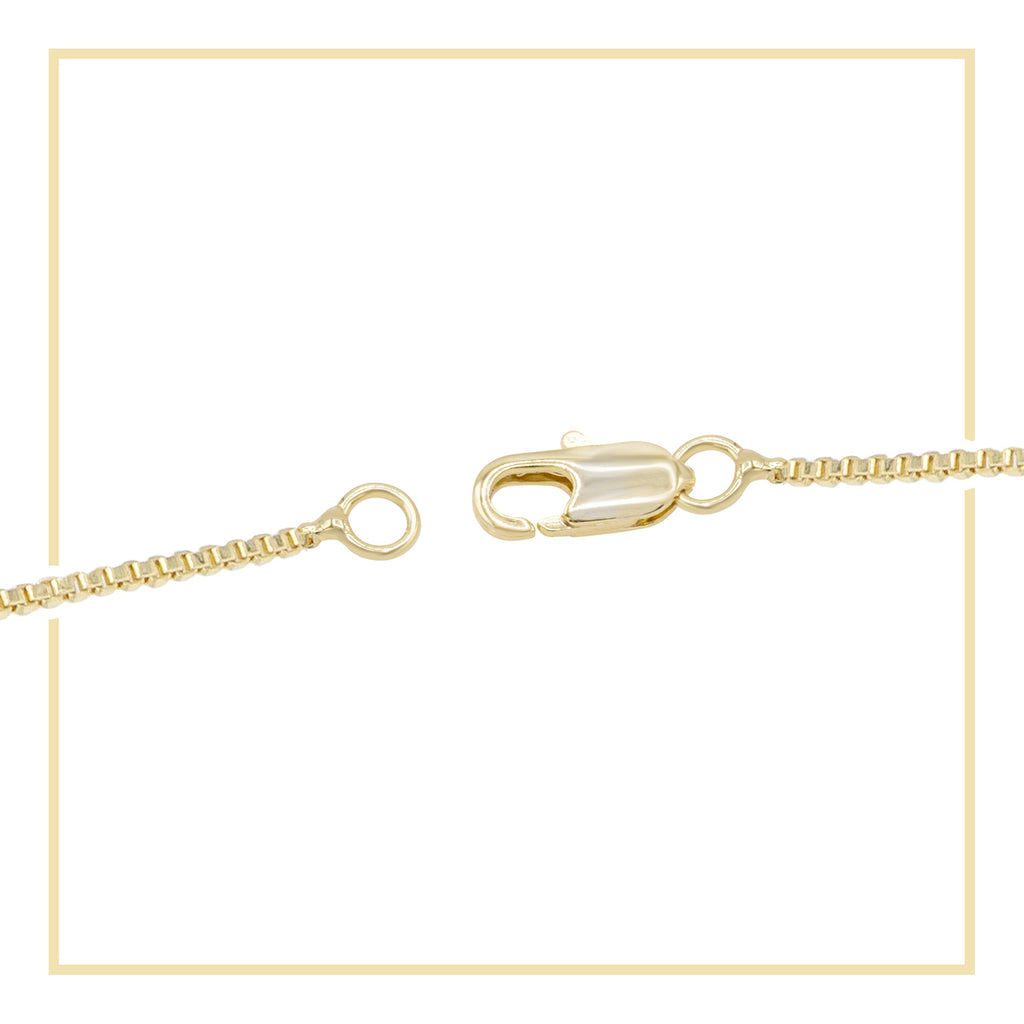 Alphabet A-Z Initial Letter CZ Pendant 14K Gold Filled Box Chain Set 18" 20" 24" Women Necklace Set
