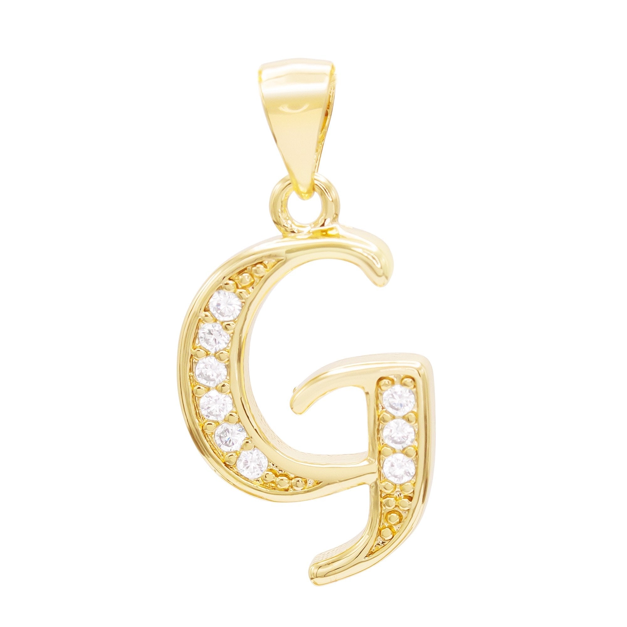 Alphabet A-Z Initial Letter CZ Pendant 14K Gold Filled Box Chain Set 18" 20" 24" Women Necklace Set