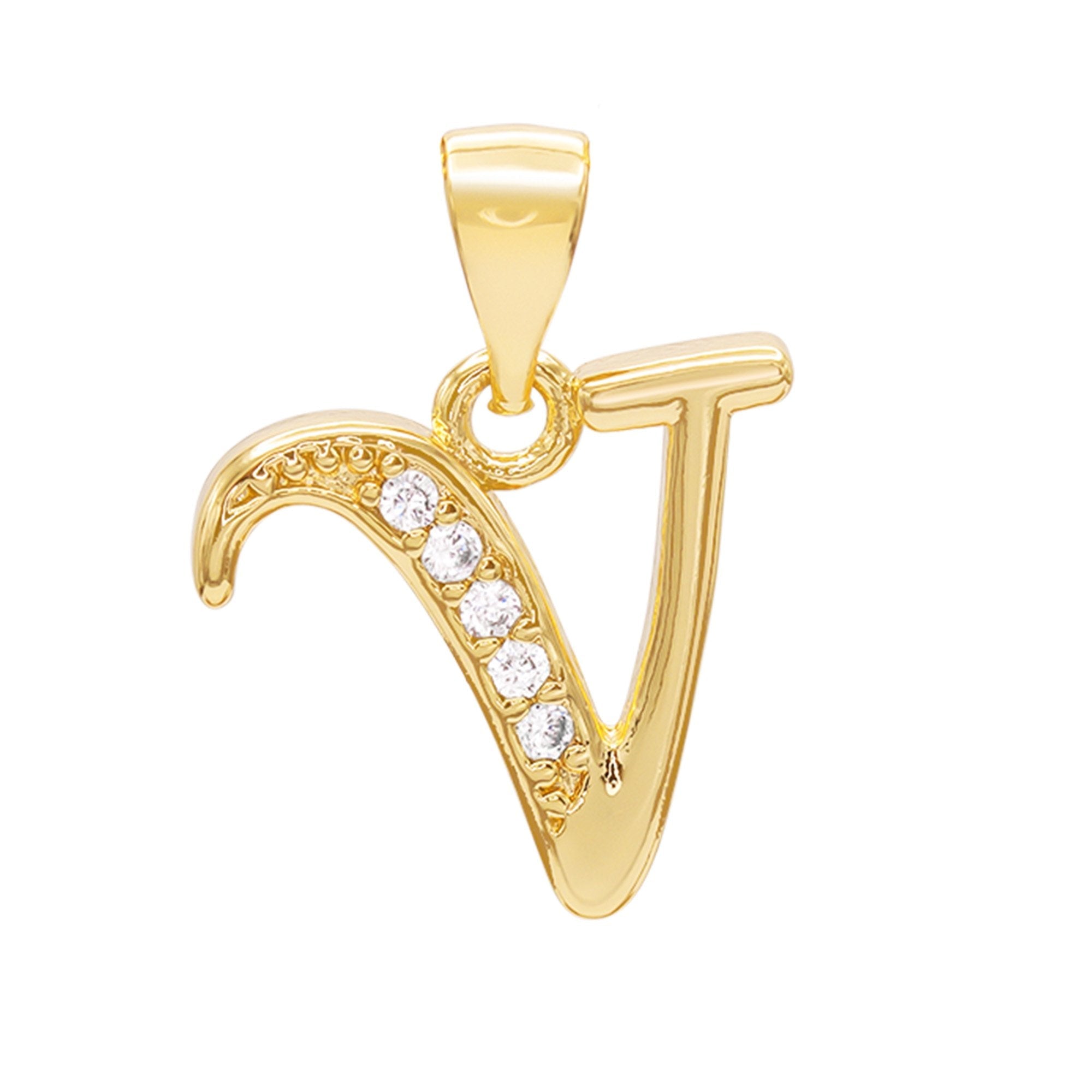 Alphabet A-Z Initial Letter CZ Pendant 14K Gold Filled Box Chain Set 18" 20" 24" Women Necklace Set