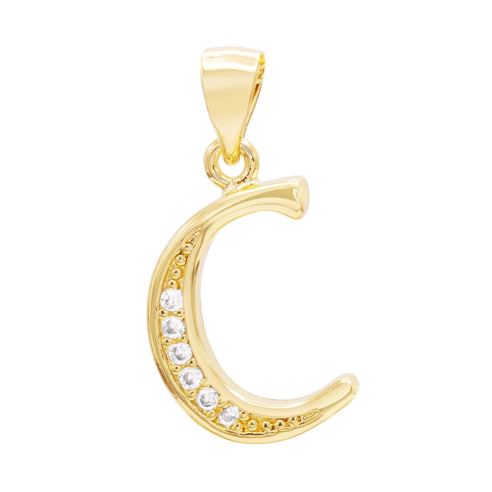 Alphabet A-Z Initial Letter CZ Pendant 14K Gold Filled Box Chain Set 18" 20" 24" Women Necklace Set