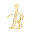 Alphabet A-Z Initial Letter CZ Pendant 14K Gold Filled Box Chain Set 18" 20" 24" Women Necklace Set