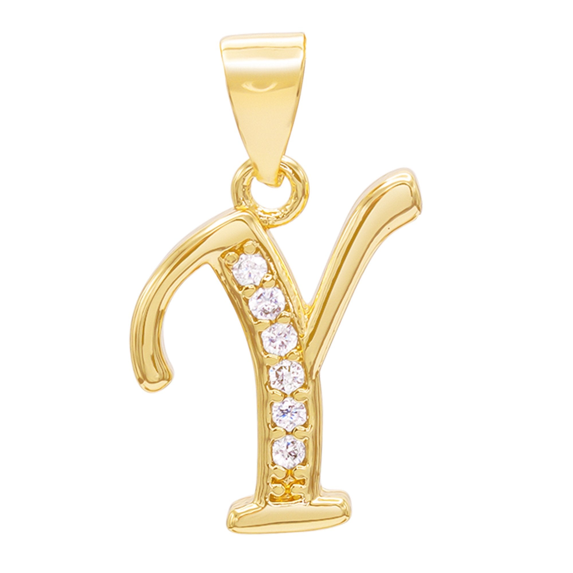 Alphabet A-Z Initial Letter CZ Pendant 14K Gold Filled Box Chain Set 18" 20" 24" Women Necklace Set