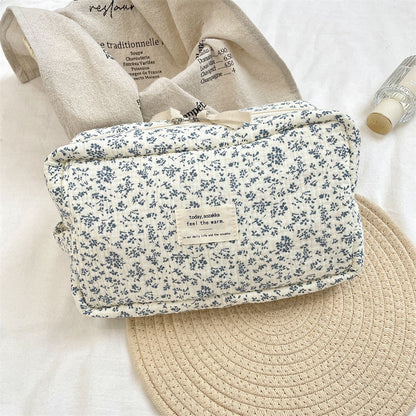 Floral Makeup Bag Large Capacity Cosmetic Organizer Travel Pouch