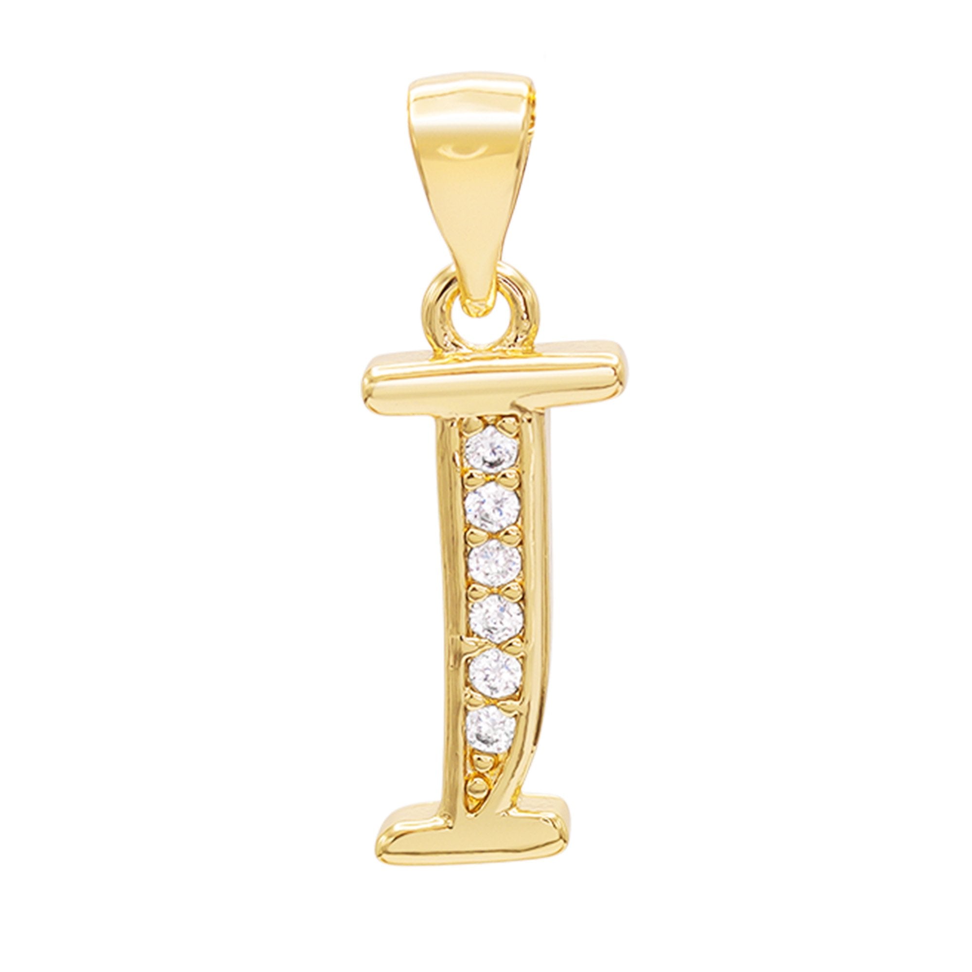 Alphabet A-Z Initial Letter CZ Pendant 14K Gold Filled Box Chain Set 18" 20" 24" Women Necklace Set